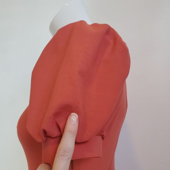 Vintage 80s Burnt Orange Pencil Dress - Picture 8 of 10